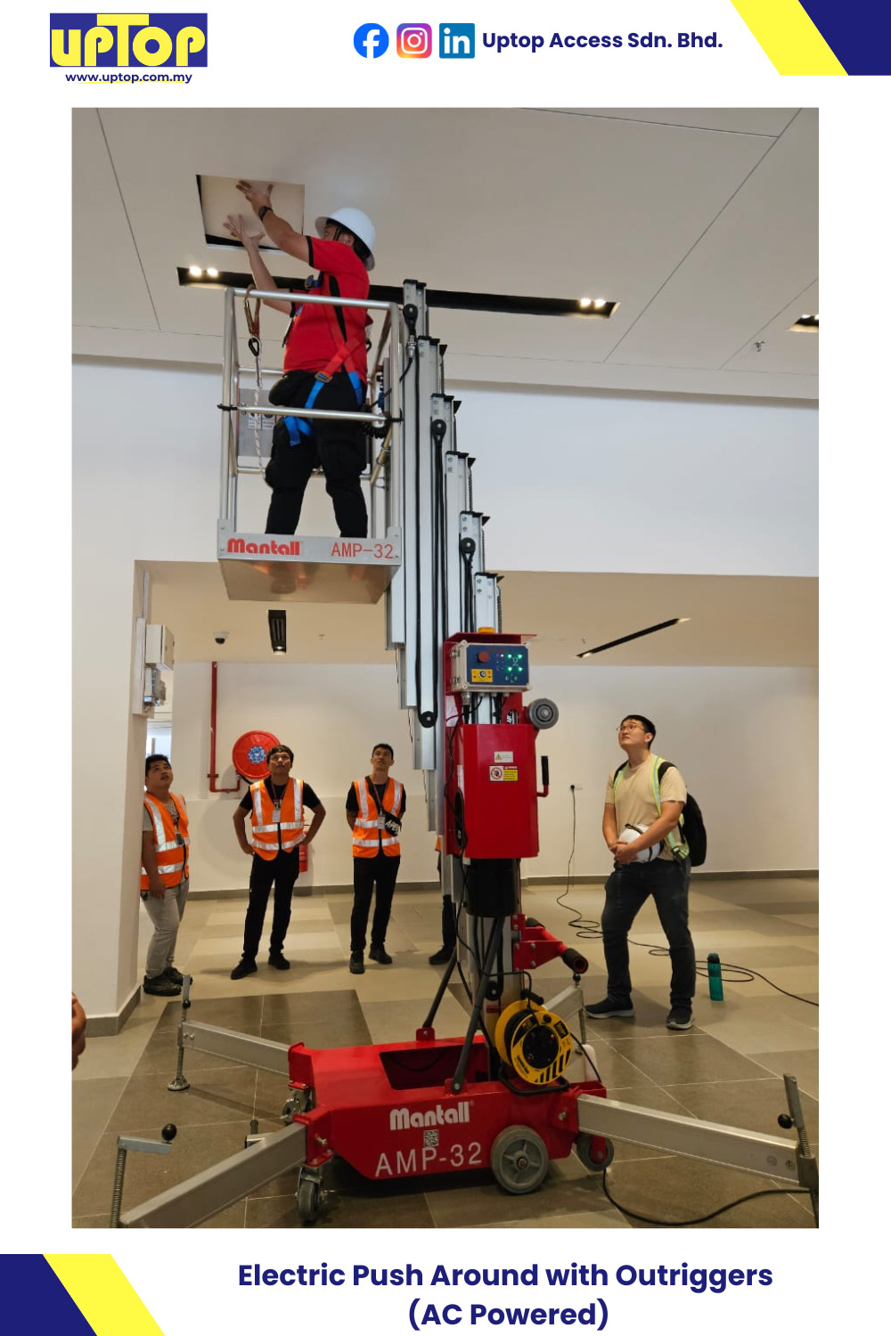 Mantall Electric Push Around with Outriggers Vertical Lift Rental & Sales